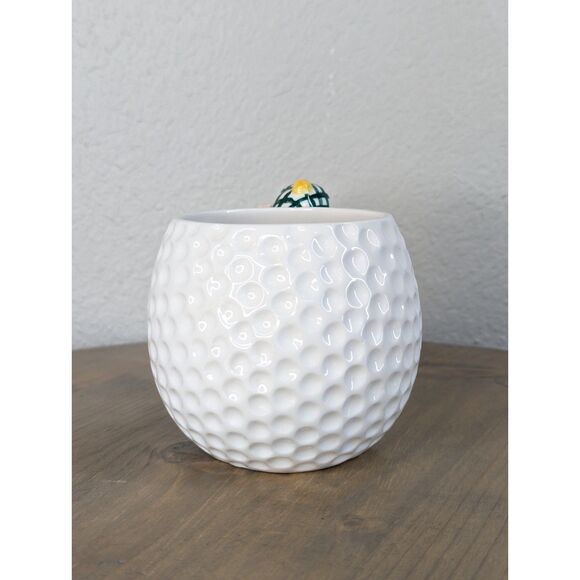 Vintage 1992 OCI Ceramic Golf Ball Golfer Mug Pen Holder Desk Organizer Omnibus - Picture 3 of 10